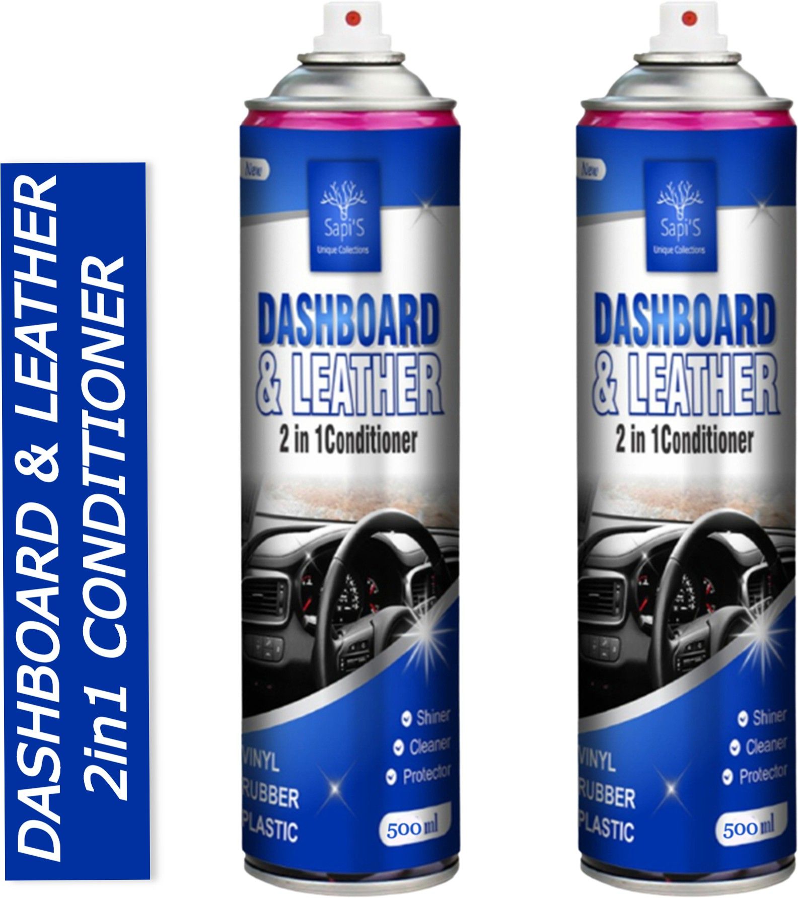 sapi's Two Spray Bottle of Dashboard And Leather Cleaner Combo-picture-36