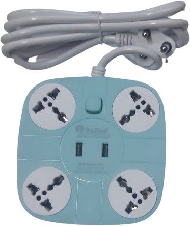 Akshita SR-EXTN 26 4 Way Power Socket & 2 USB Charger Port Extension Board **Sky Blue**-image-4