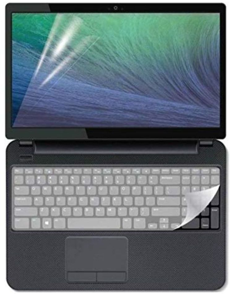 VEDRID Combo of 15.6 inch Laptop Screen Guard and Key Guard Combo Set image 1