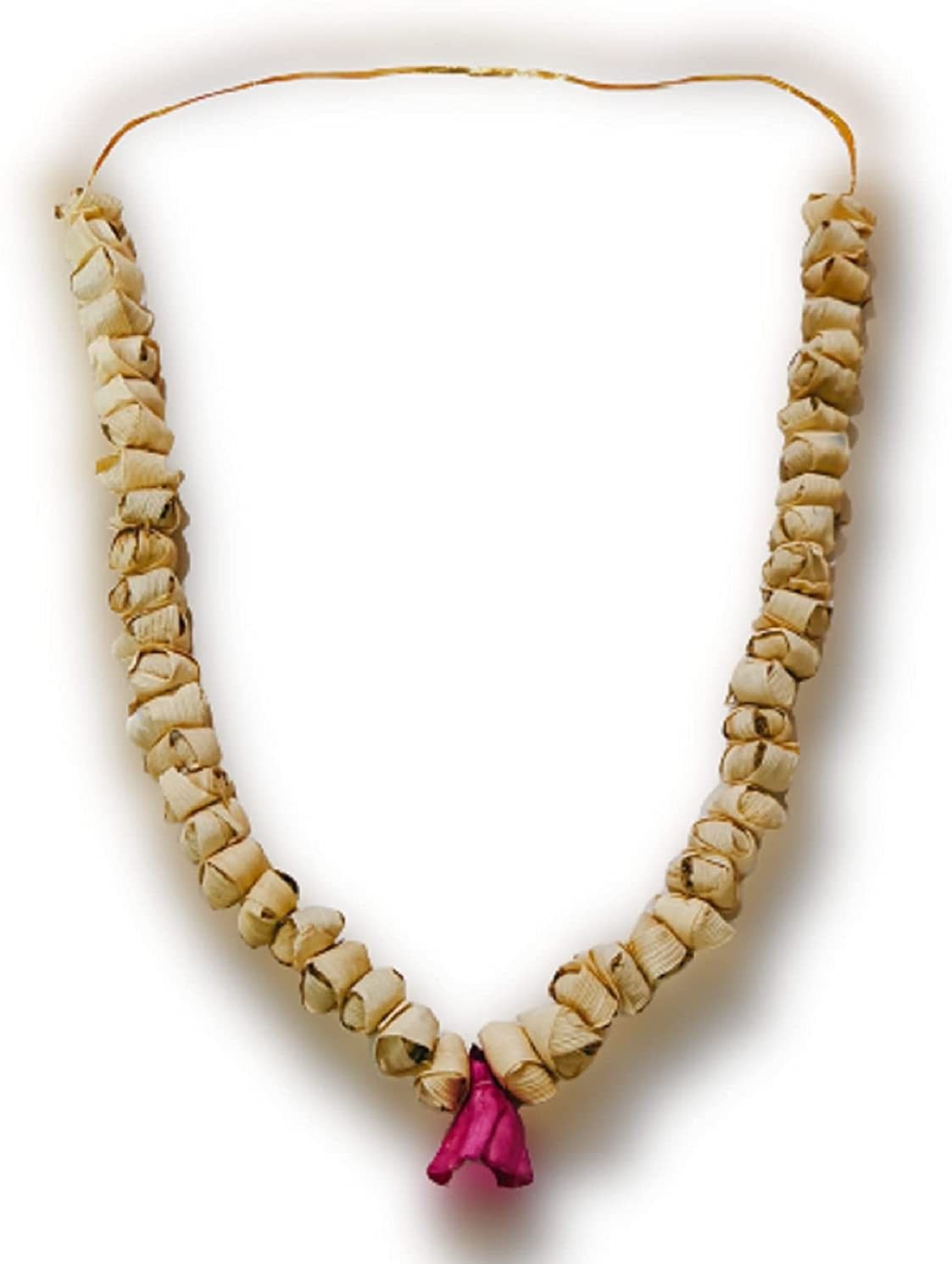 Pure Chandan mala,Sandalwood garland for photo frame(15inch,Medium size photos) Sandalwood flakes Garland-image-49