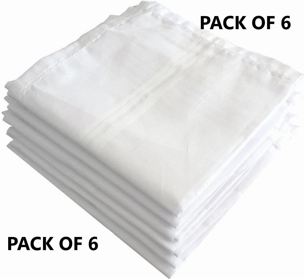 CAPADA MEN'S ROYAL CLASSY COTTON ["WHITE Plain"] Handkerchief-picture-17