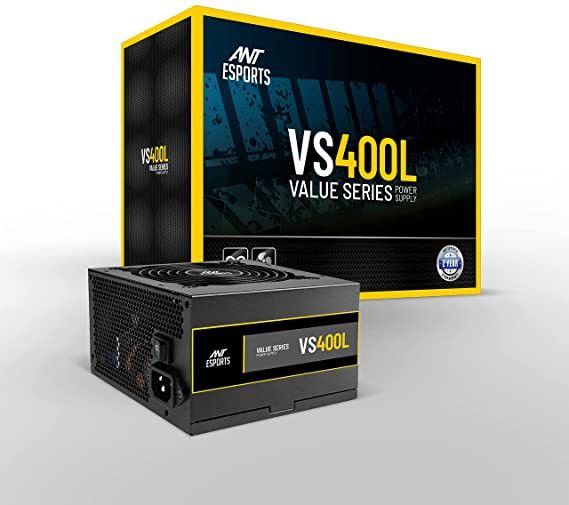Ant Esports VS400L 400 Watts Computer PSU with 2 SATA Cables