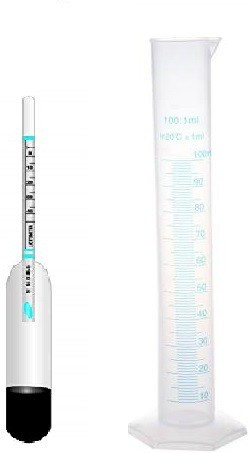 indiginous Milk Lactometer With 100 ML Test Tube Manual Handheld Refractometer image 1