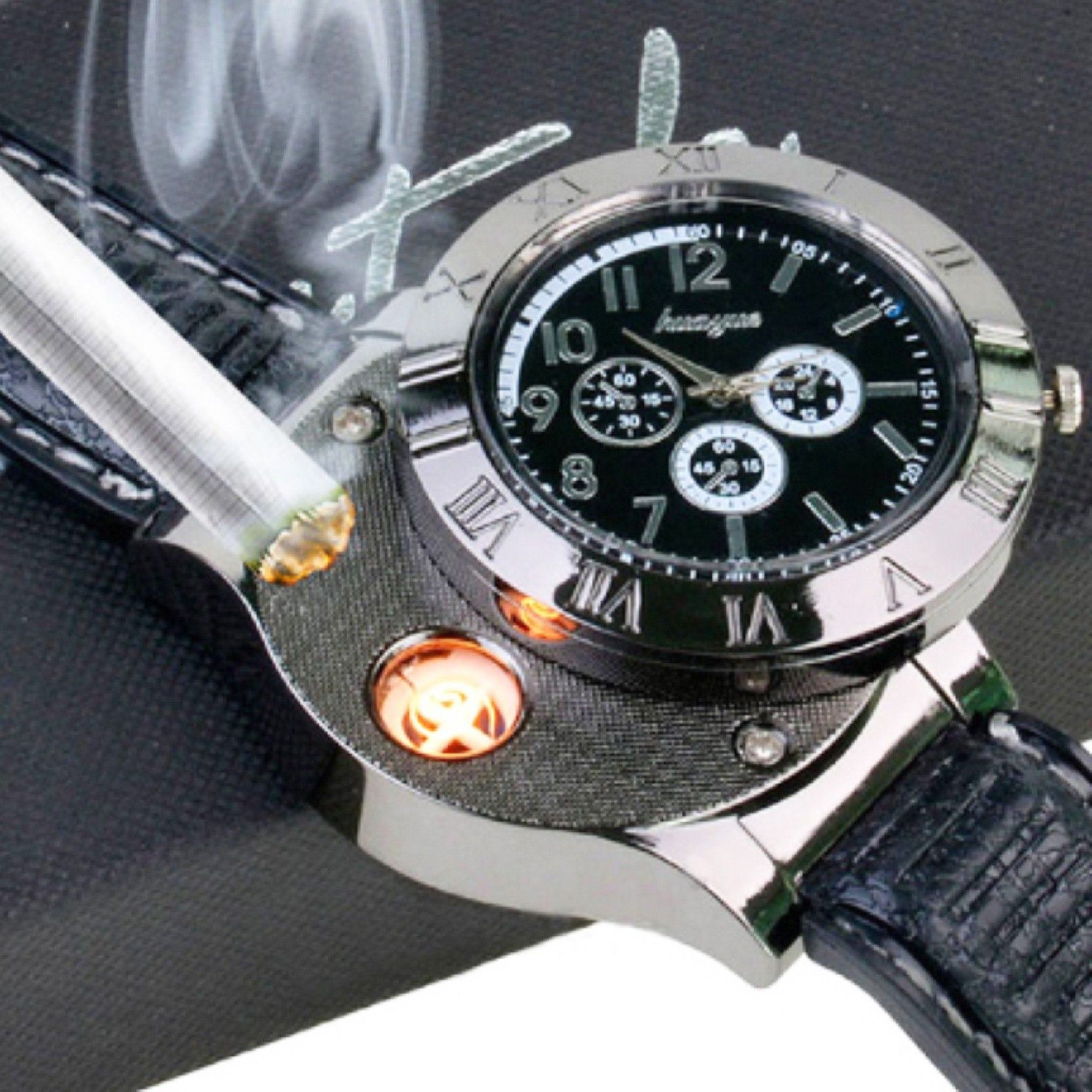 sethi traders WATCH lighter watch lighter watch Cigarette Lighter (Black) WATCH lighter watch lighter watch Cigarette Lighter (Black) Pocket Lighter-picture-27