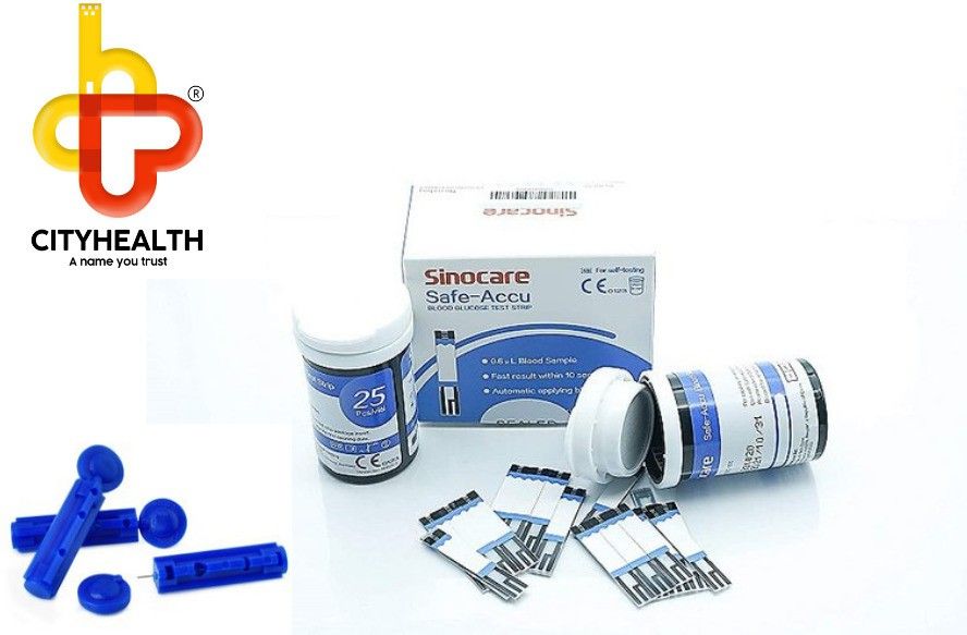Cityhealth Safe Accu 50 Test Strips with 50 Round Lancets|| 50 Glucometer Strips-picture-12