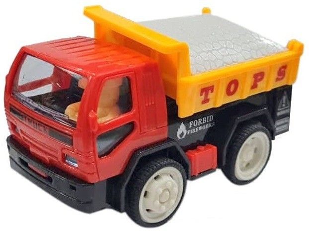 indusbay 4 Inches Friction Powered Truck Toy Friction Dumper Dump Truck for toddler kids-picture-18