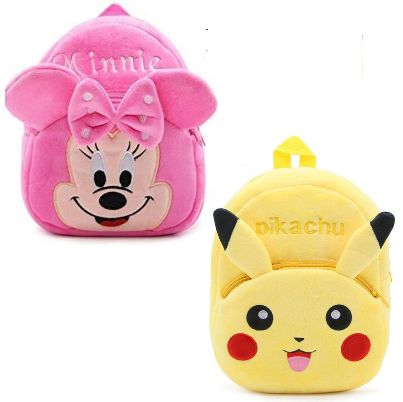 minnie+pika Kids pack of 2 Backpacks Boys Girls (2-5 Years) School Bag