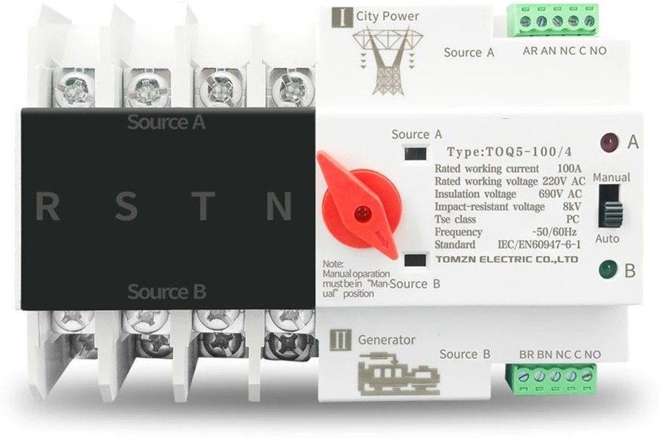 amiciSmart Dual Power Automatic Control Transfer Switch, 125A Changeover Switch (3-Phase) Smart Switch-picture-45