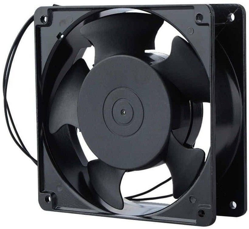 GoodsBazaar 4inch 220V AC Cooling Fan Axial Flow Metal Black Ventilation Panel Fan 4" Square Cooling Fan All in one Cooler-image-15