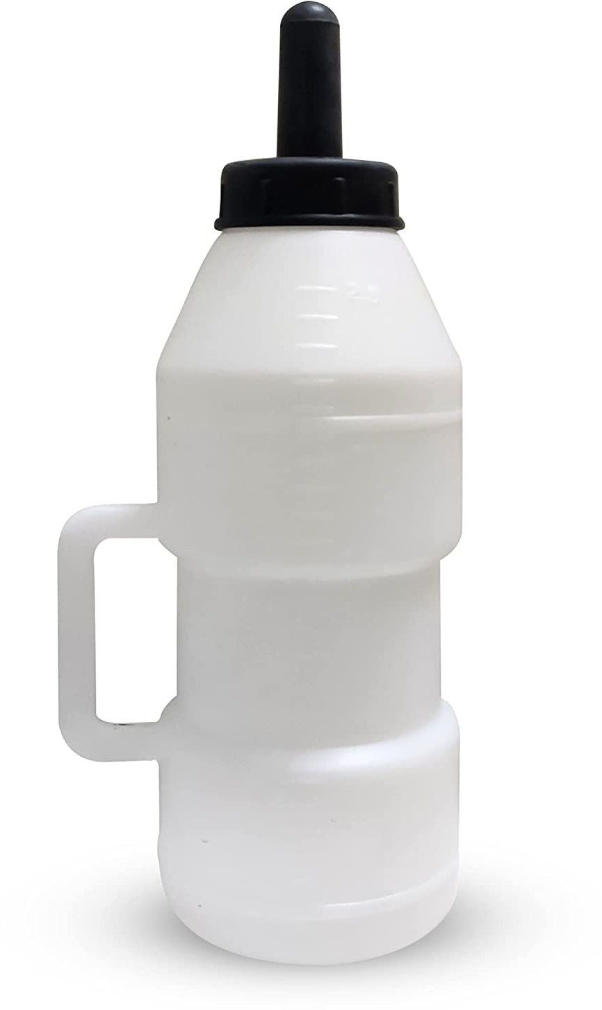 Milk Feeding Bottle for Calf with Nipple, Calf Feeding Bottle White, 2.5L - 2500 ml