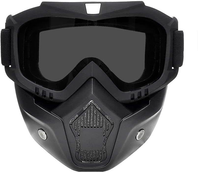 Bike Riding Face Mask Protective Gear Face Shield Motorcycle Goggles Helmet Visor-image-1