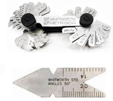 Screw Pitch Gauge/Thread 4 to 62 TPI & Fishtail Center Gauge 55° Inch/Metric Ring Gauge-image-2