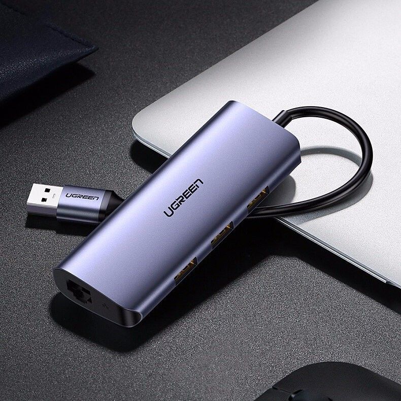 Ugreen USB C Hub Type C to 3 Port USB 3.0 Dock with Gigabit Ethernet Adapter-image-15