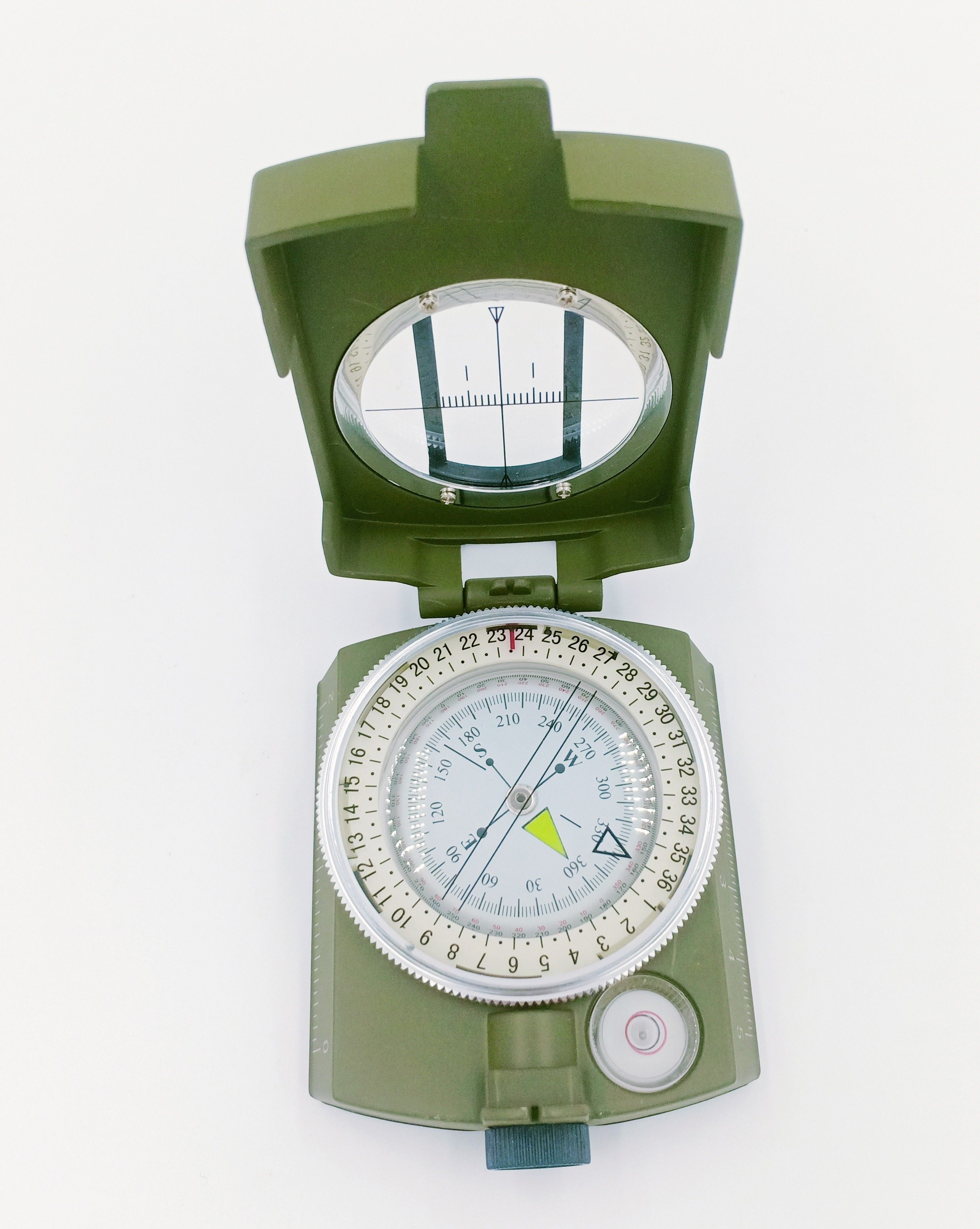 Army waterproof Metal Lensatic prismatic Navigator for direction(Green) Compass-image-14