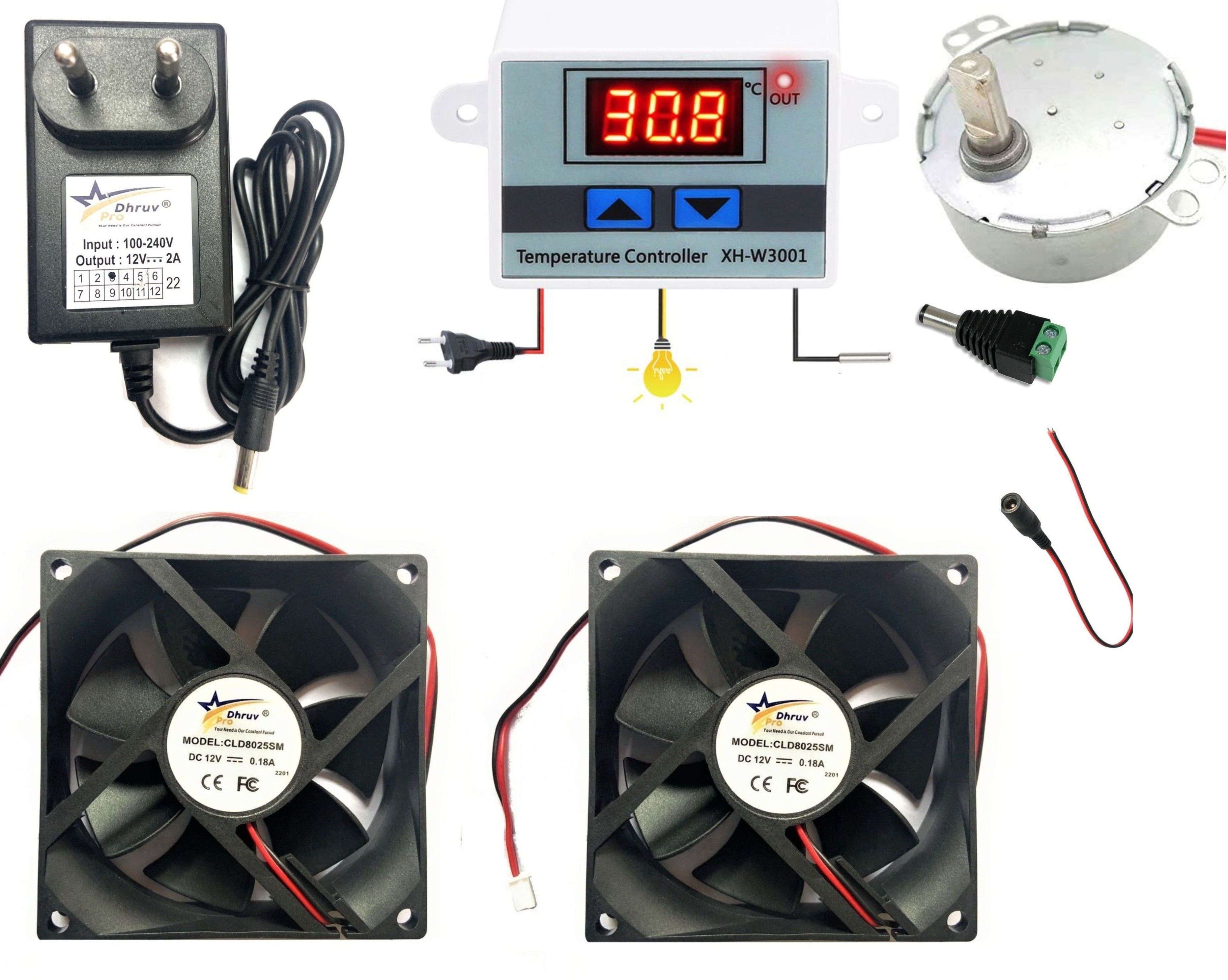 Best Combo of 2 Fan,1W3001,1 Adapter,1 DC Connector,1 AC Motor Electronic Components Electronic Hobby Kit-image-14