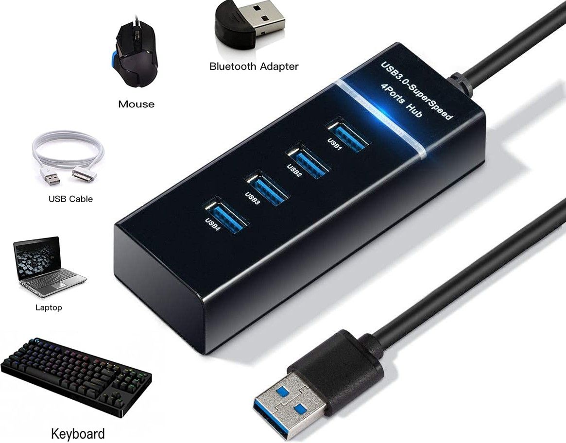 POZUB Extension Charging Switch Board USB Hub Cable Adapter LED Indicator Electrical 3.0 Hub HighSpeed Charging Switch board 4 Port USB Hub Multiport Extension Board USB Hub, Laptop Accessory, USB Charger, USB Cable, Expansion Card, USB Flash Drive-image-12