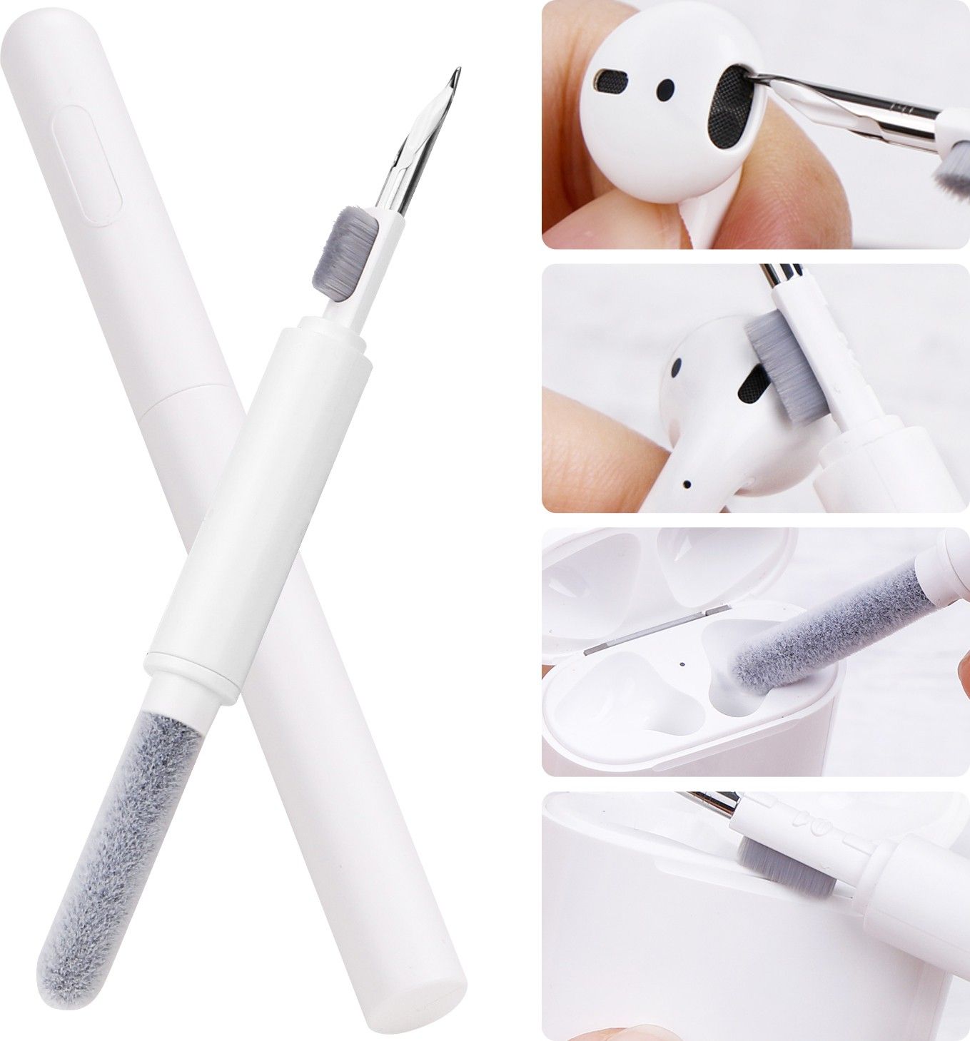 VOYEE Cleaning Pen for Airpods, 4-in-1 Cleaning kit Earbuds Cleaning Pen for AirPods for Mobiles-image-7