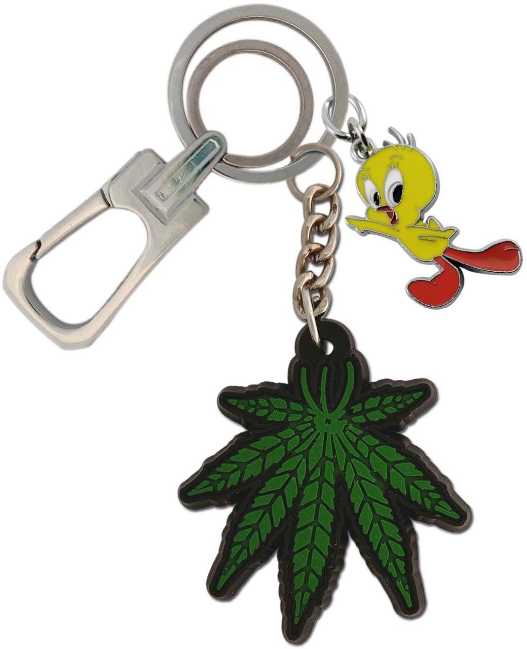 shoky looks Beautiful Green Leaf Stylish Locking Lock with Yellow Tweety Fashionable Carabiner-picture-42