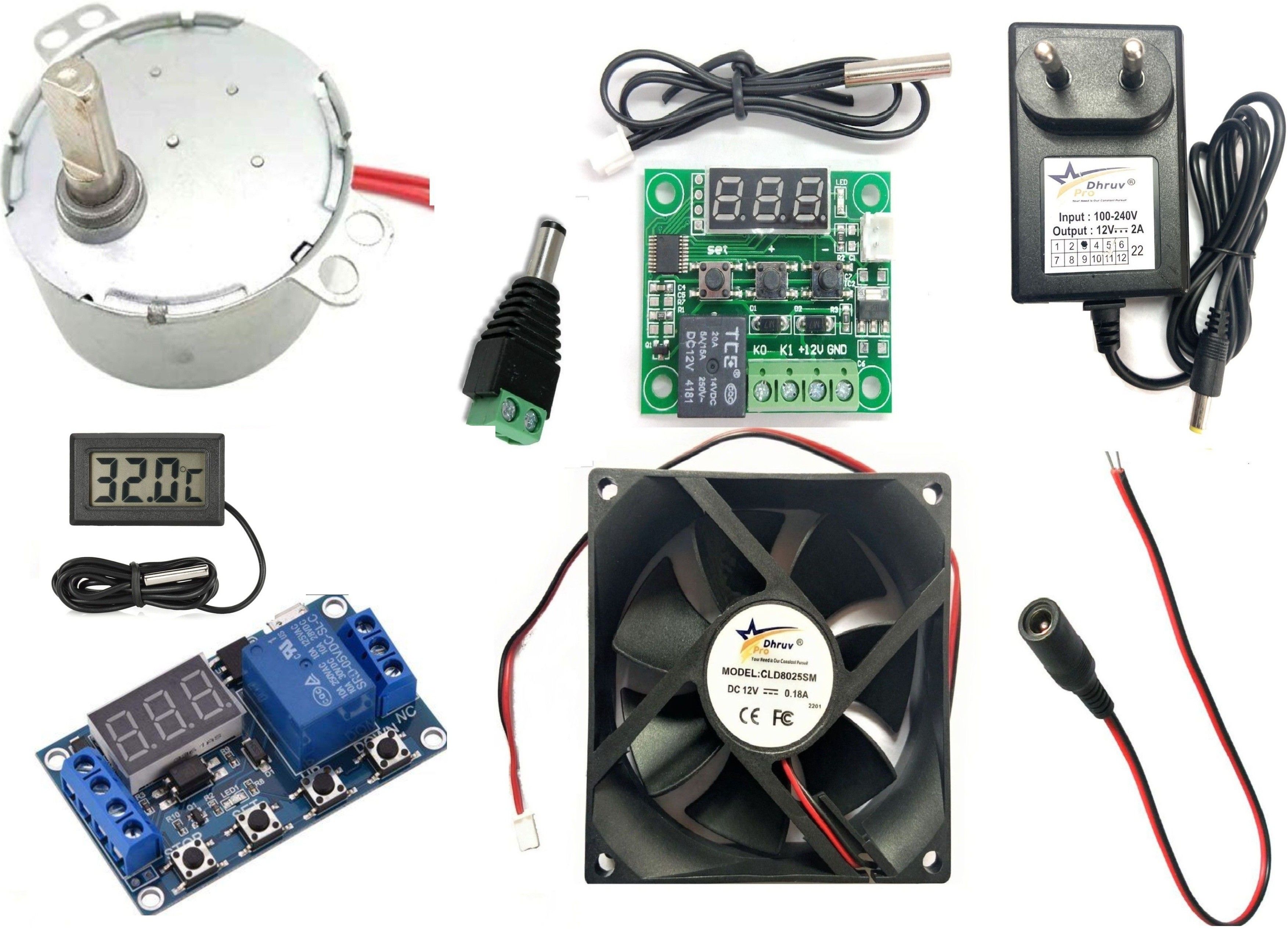 Best Combo for DIY Incubator W1209 Thermostat Electronic Components Electronic Hobby Kit-image-28