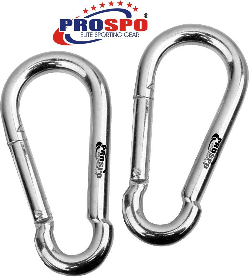 prospo Stainless Steel Spring Snap Hook Locking 10 MM Pack of 2 Locking Carabiner-picture-9
