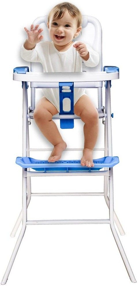 Kids Foldable High Chair,Feeding Chair with Food Tray,Footrest and Back Support-image-1