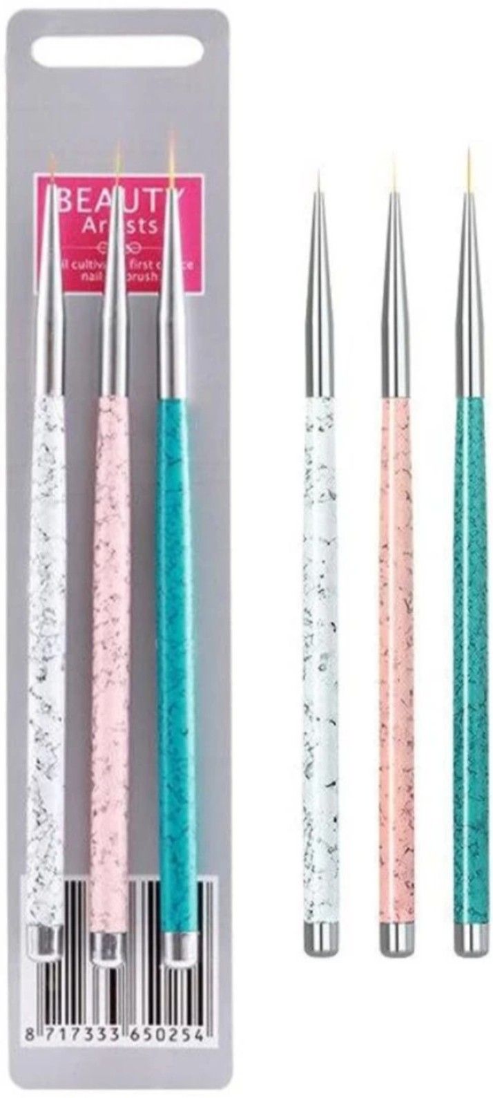 nailsbar professional Professional 3 pcs of nail art detailing brush, 0-00-000 sizes-picture-10