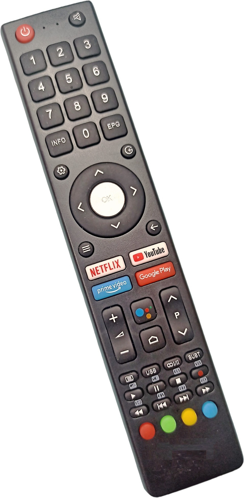 Ehop Non Voice IR Android Compatible Remote Control For Smart Tv with youtube and Netflix Buttons BPL, VU ,JVC ,Croma, Nokia, Non Voice IR Android LED TV Remote Controller image 1