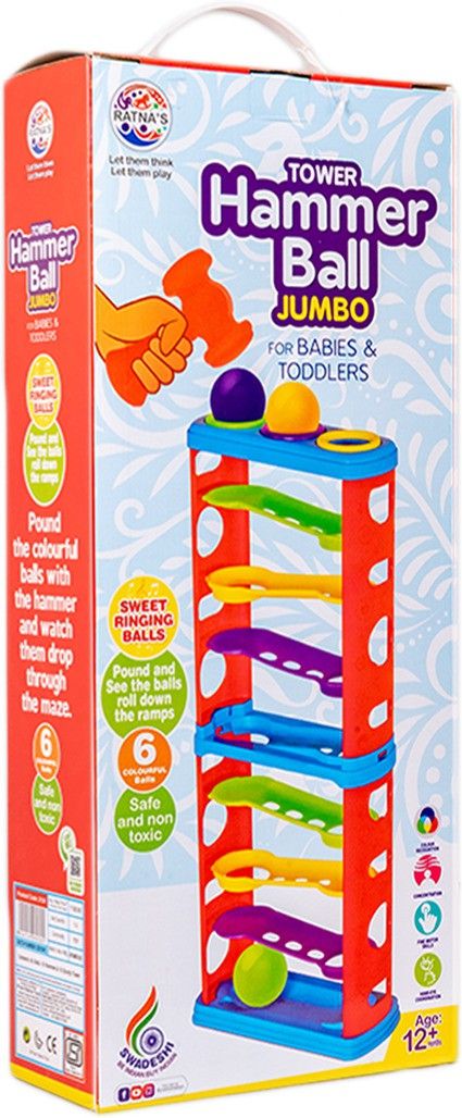 Hammer Ball Jumbo a ball toy for infants (Multicolor) (2134)-image-42