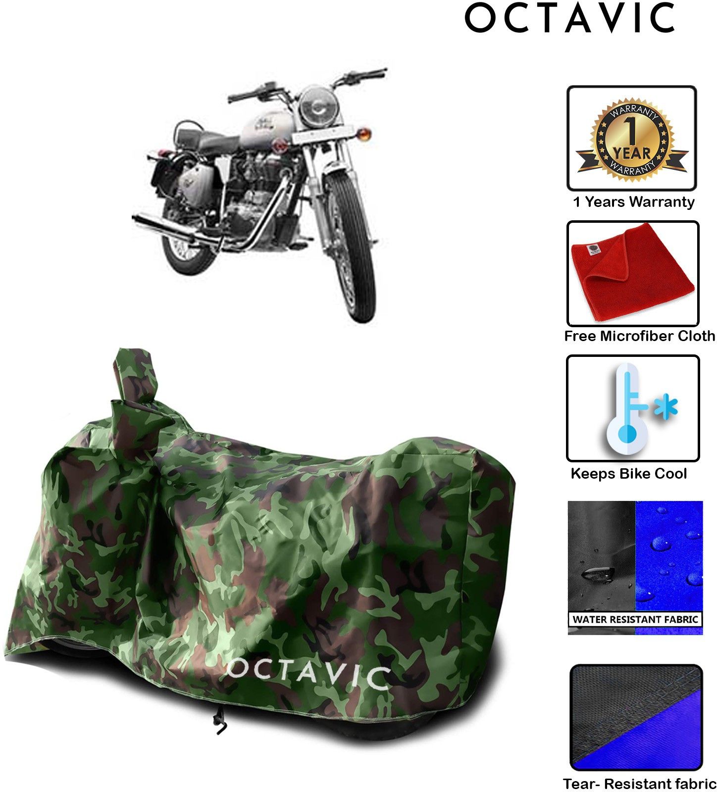 octavic Waterproof Two Wheeler Cover for Royal Enfield-picture-19