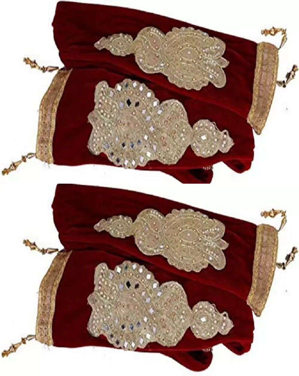 Velvet Printed Maroon Men Dupatta