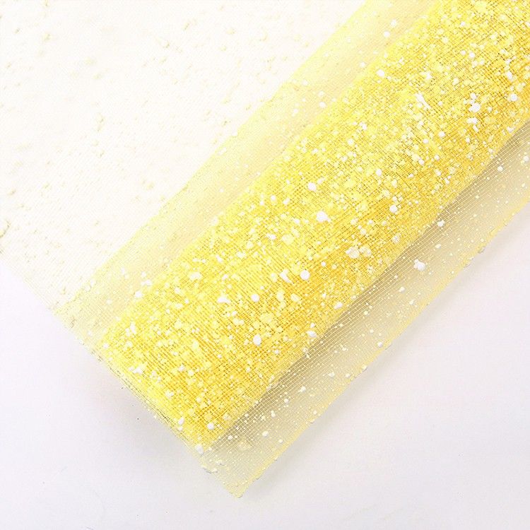 3a featuretail Yellow Snow Net Fabric Roll for Flowers/Gift Wrapping & Decoration Polyster Gift Wrapper-picture-10