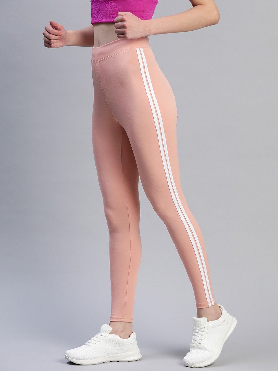 blinkin Striped Women Pink Tights-picture-20
