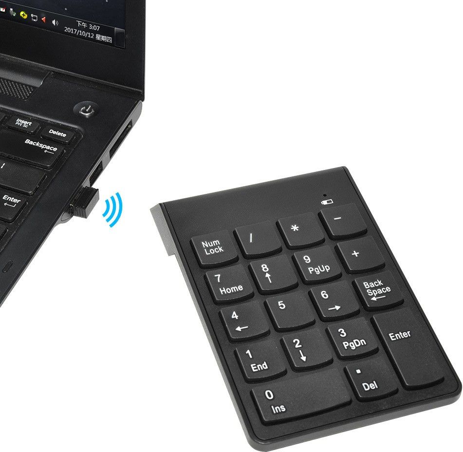 Wifton Wireless Numeric Keypad 2.4G 18-Key USB Financial Numpad-IX13 Wireless Handheld Multi-device Keyboard Compatible with Desktop, Laptop, Mac-image-44