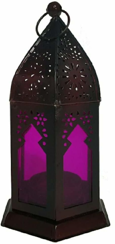 Black, Brown, Pink Iron Hanging Lantern-image-22