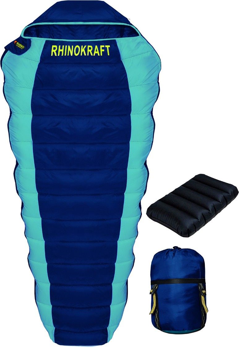 Bigoty Blue Camping, Travelling, Light Weight with Pillow Sleeping Bag-image-3