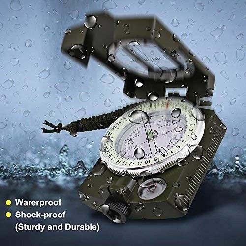 ™Luminous Compass Survival Compass Military Outdoor Direction Tools Compass-image-28