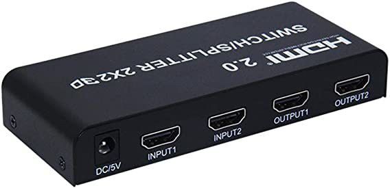 Etzin 2X2 HDMI 2.0 Switch Splitter 2 in 2 out 4K@60Hz RGB/YUV 4 32 inch Blu-ray Player-image-42