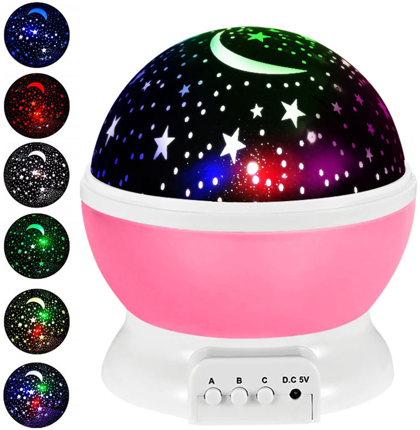 wrader Star Night Light for Kids LED Star Projection Light with Color Changing Modes Single Disco Ball image 1