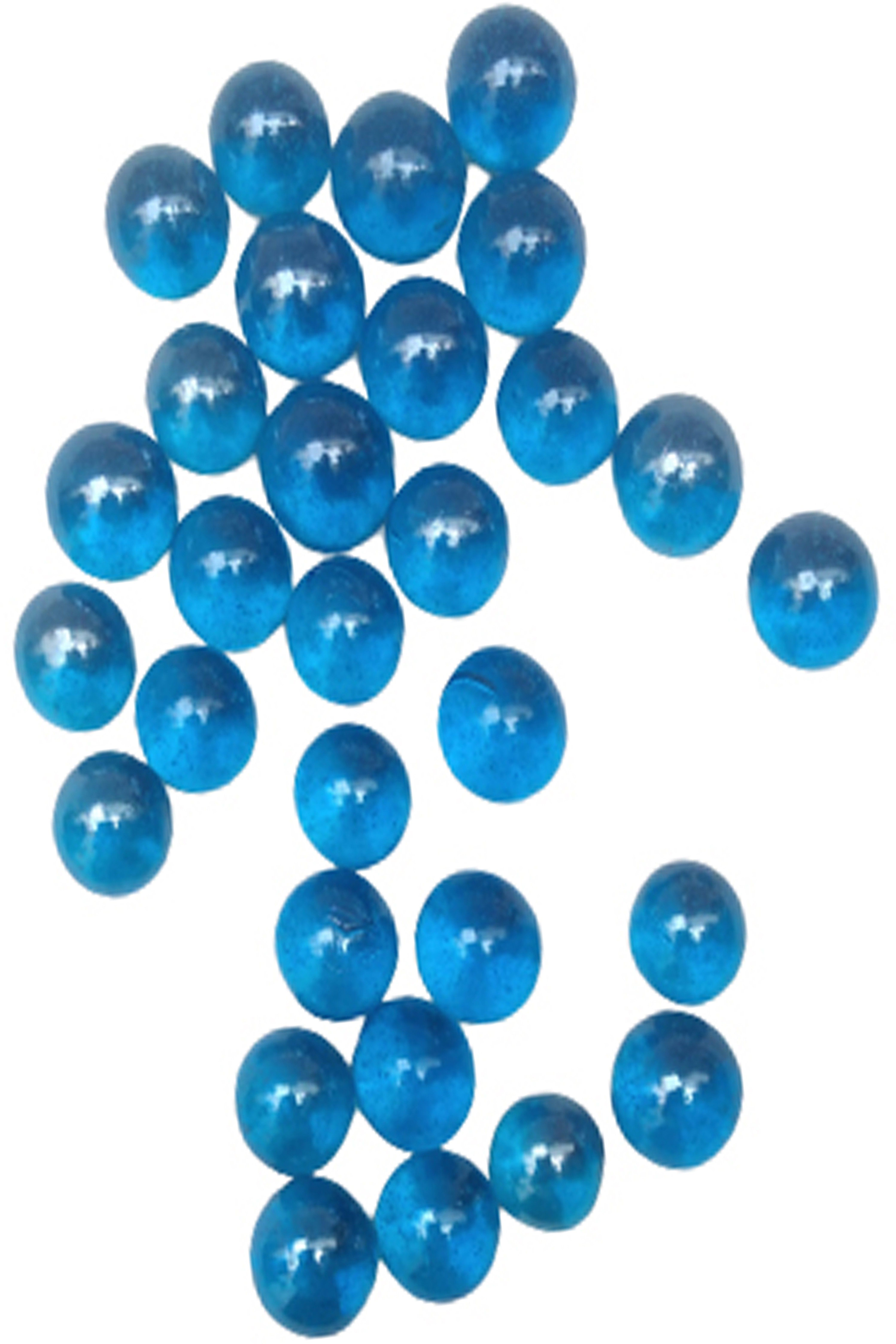 30_Pcs Light Blue OR Blue Kanche Glass Marble Ball Glass Pabbles Ball