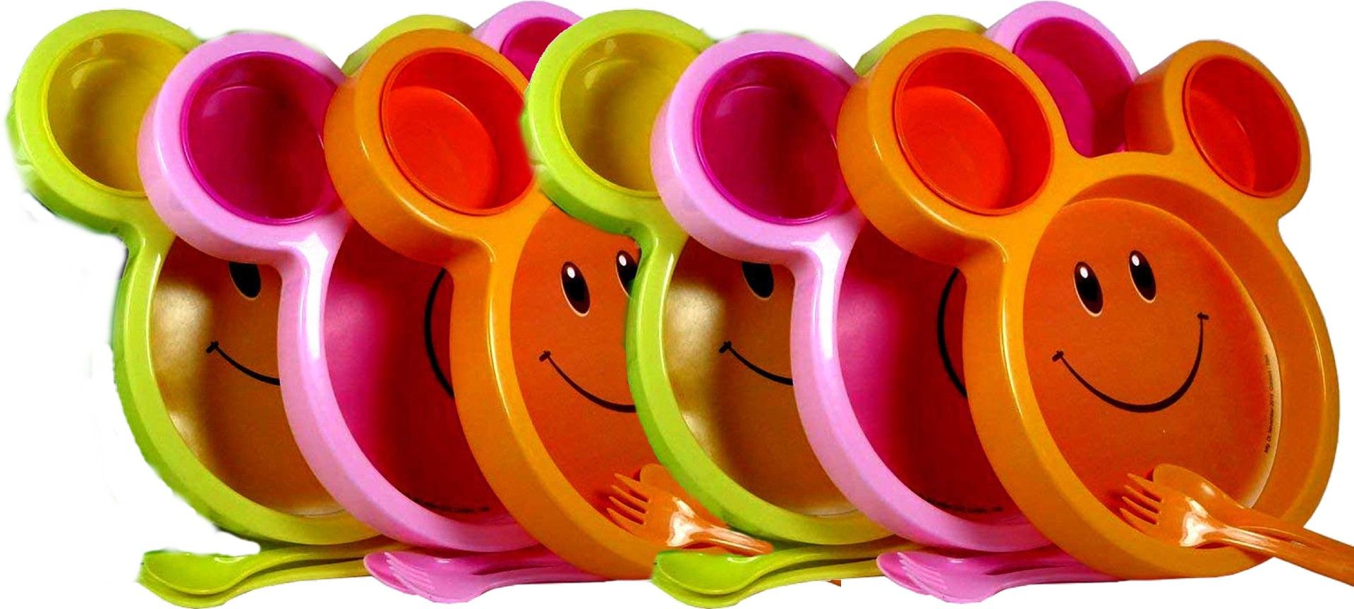 Party Return Gift In Bulk | Lunch / Dinner Plate / With Spoon & Fork (6 Pcs)- Plastic-image-24