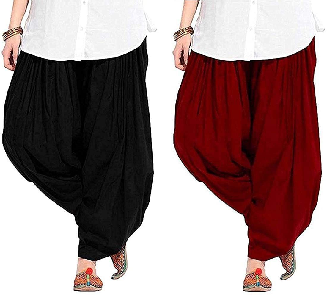 Pure Cotton Solid Women ["Maroon","Black"] Salwar