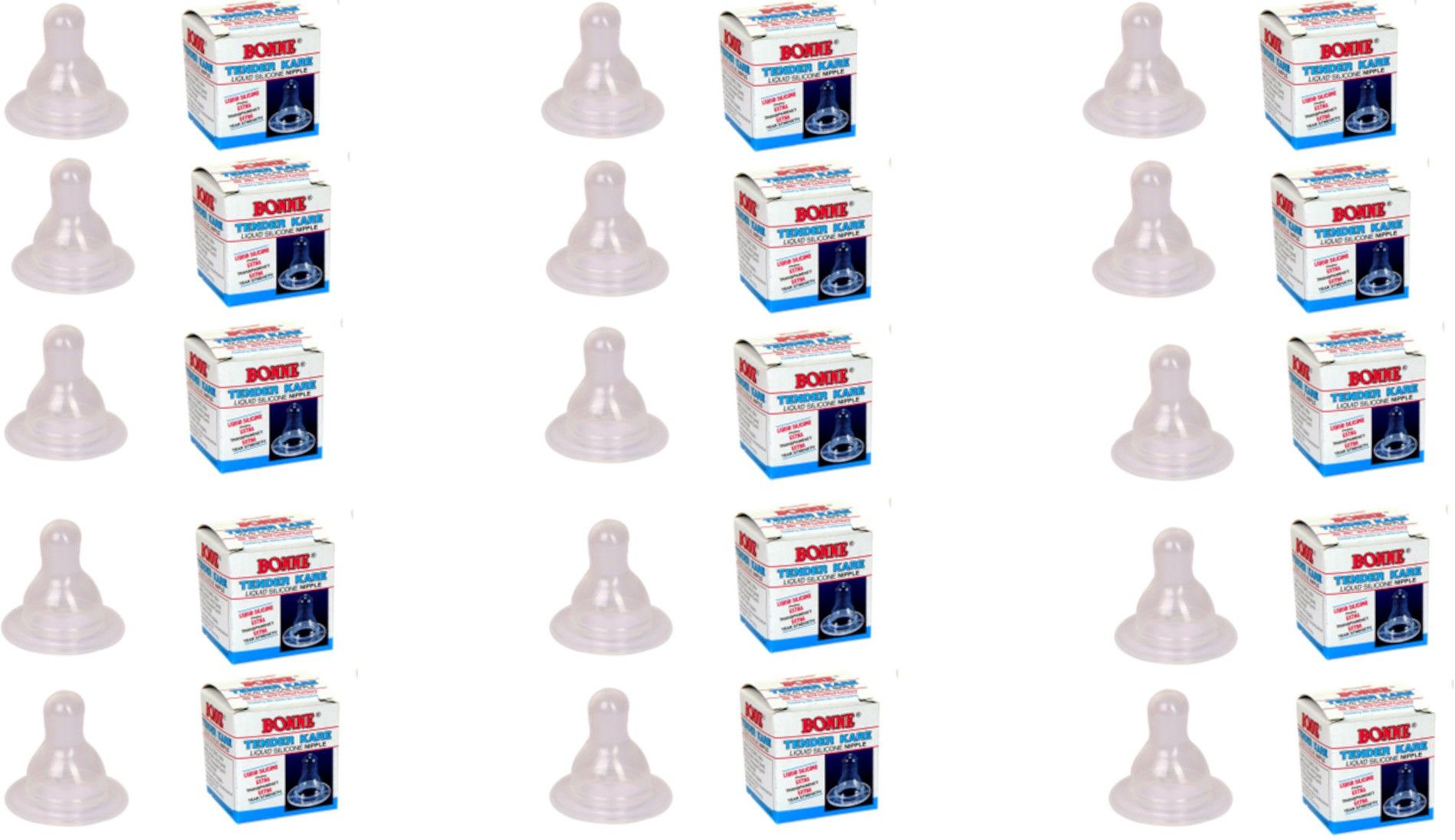 Tender Kare Liquid Silicone Feeding Nipple | Pack of 15| Medium Flow Nipple