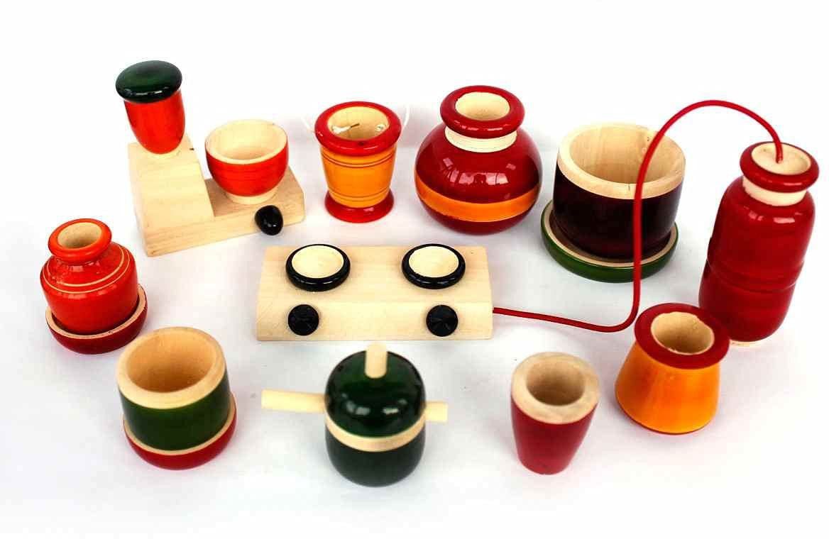 prime choice toys Wooden Kitchen Set for Boys and Girls, 15 Pieces, Modern Kitchen Set for Girls-picture-2