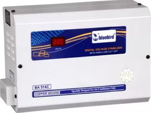bluebird 5KVA Copper Wounded Digital Voltage Stabilizer With high low cut-off HLC BA514C HLC ( 140-280 V) For 2 Ton AC voltage stabiliser-picture-35