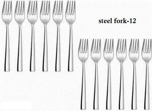 chapo 12pcs Stainless Steel Cutlury Fork for Kitchen & Dining Table Stainless Steel Dinner Fork Set-picture-10