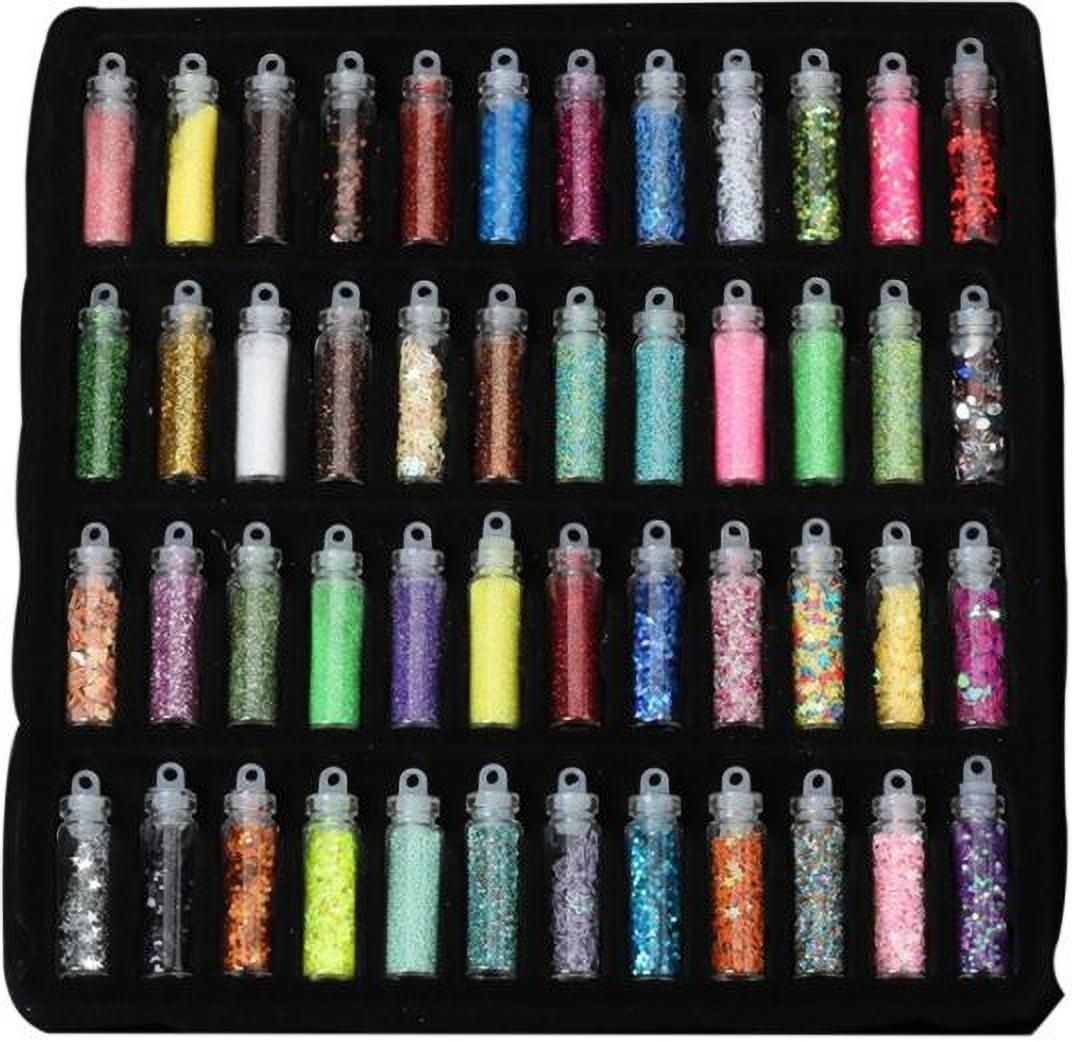 48 Bottles/Box DIY Nail Resin Glitter Sequins Crystal