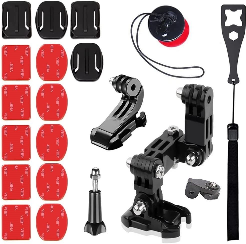 Adofys Motorcycle Helmet Chin Mount Kits Compatible with GoPro 10 9 8 7 6 5 Black, Strap-picture-28