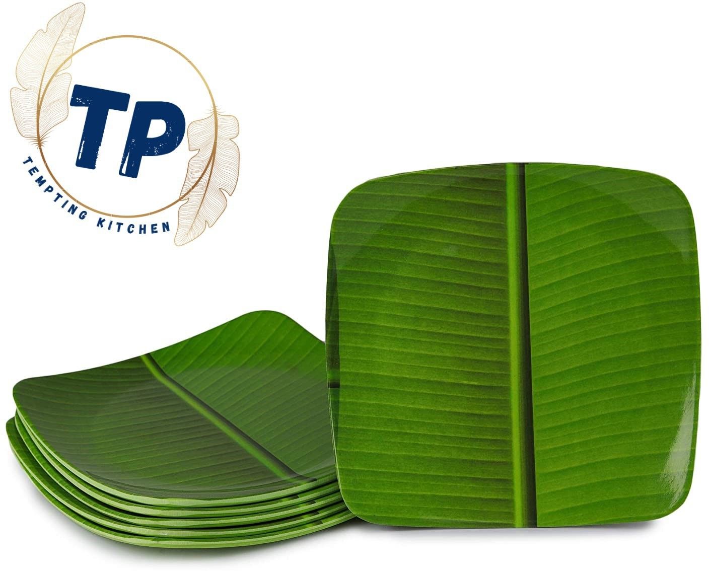 MELAMINE BANANA SQURE HALF PLATE 7.5 INCH TABLEWERE LUNCH SNACK DINNER ETC Half Plate-image-2