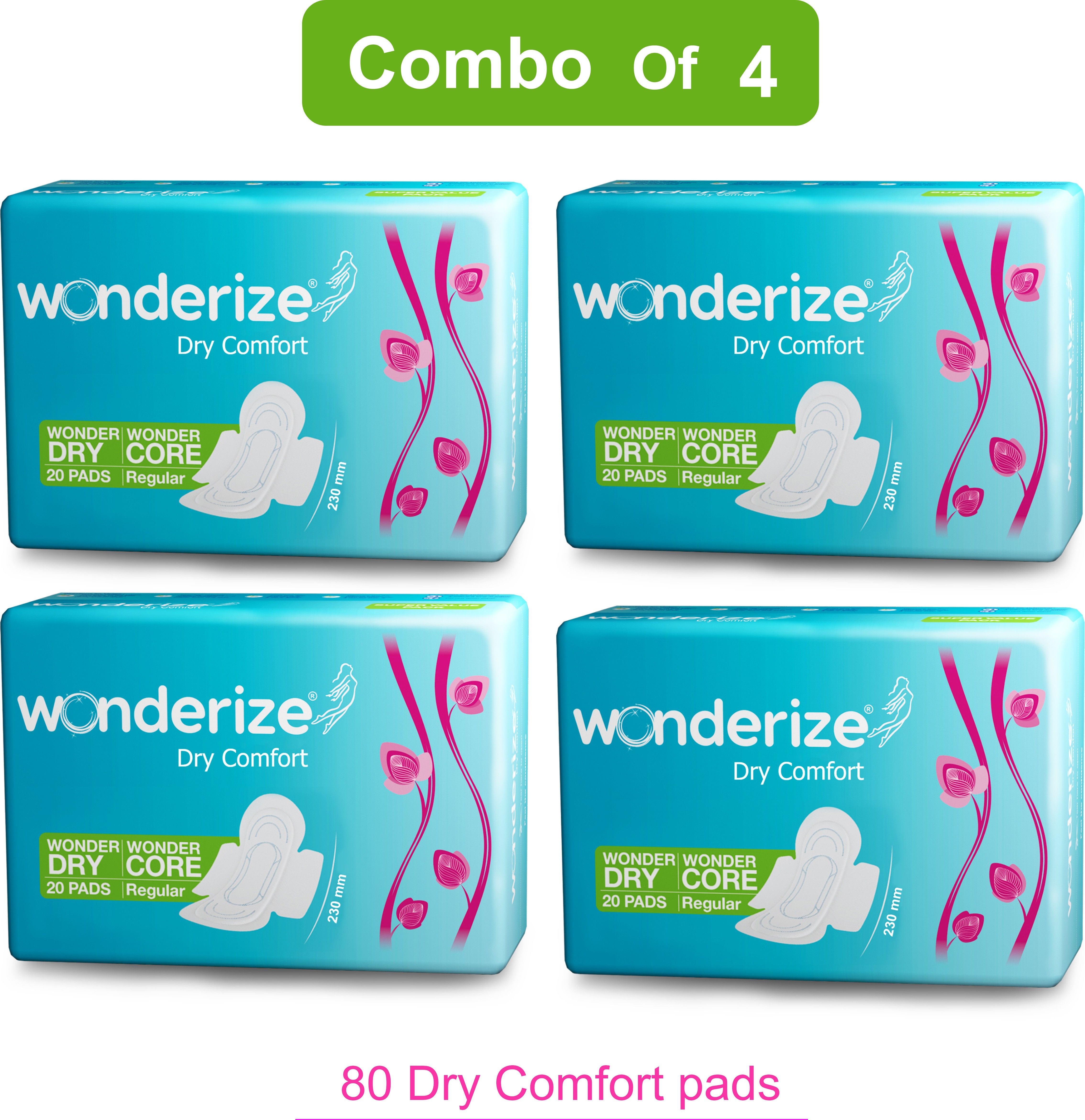 Dry Comfort Regular Size Sanitary napkins - 80 Pads with Four Wall Protection and Odour Control Sysytem, Combo Pack Sanitary Pad-image-30