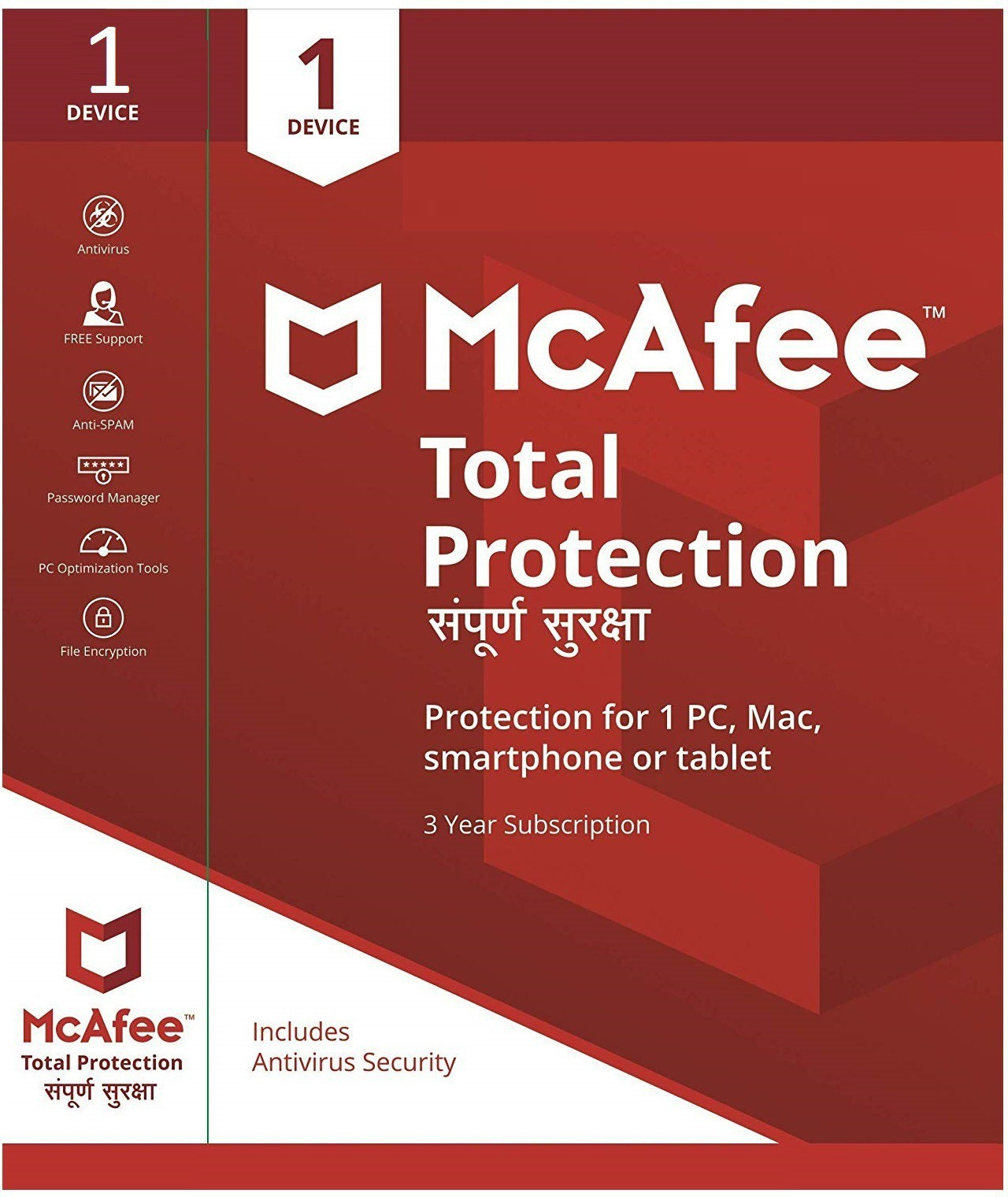 McAfee Total Security 1.0 User 3 Years image 1